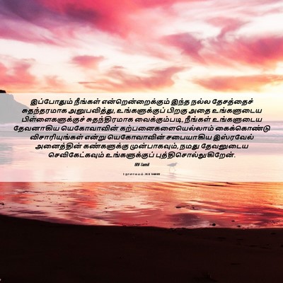 Picture 06 - 1 நாளாகமம் 28:8 TAMIRV - இப்போதும் நீங்கள் - Bible Verse Picture