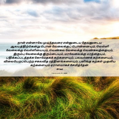 Picture 06 - 1 நாளாகமம் 29:2 TAMIRV - நான் என்னாலே - Bible Verse Picture