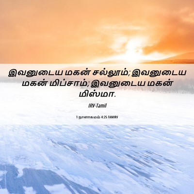 Picture 06 - 1 நாளாகமம் 4:25 TAMIRV - இவனுடைய மகன் - Bible Verse Picture