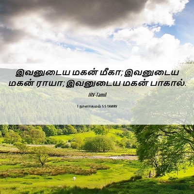 Picture 06 - 1 நாளாகமம் 5:5 TAMIRV - இவனுடைய மகன் மீகா; - Bible Verse Picture