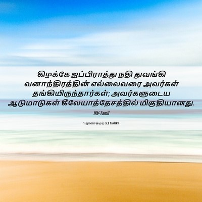 Picture 06 - 1 நாளாகமம் 5:9 TAMIRV - கிழக்கே - Bible Verse Picture