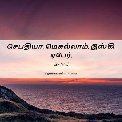 Picture 06 - 1 நாளாகமம் 8:17 TAMIRV - செபதியா, - Bible Verse Picture