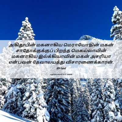 Picture 06 - 1 நாளாகமம் 9:11 TAMIRV - அகிதூபின் மகனாகிய - Bible Verse Picture