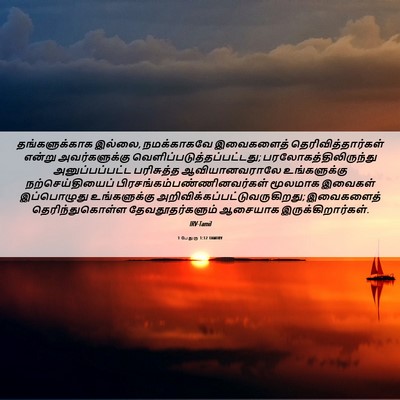 Picture 06 - 1 பேதுரு 1:12 TAMIRV - தங்களுக்காக - Bible Verse Picture