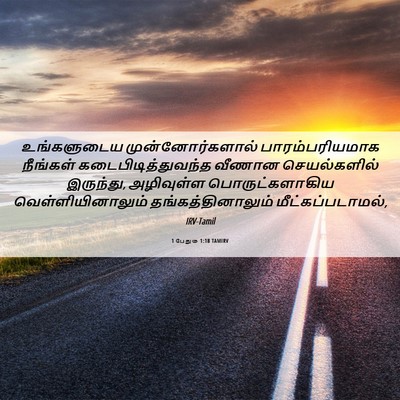 Picture 06 - 1 பேதுரு 1:18 TAMIRV - உங்களுடைய - Bible Verse Picture