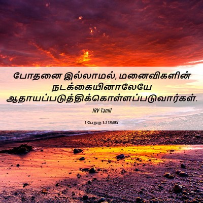 Picture 06 - 1 பேதுரு 3:2 TAMIRV - போதனை இல்லாமல், - Bible Verse Picture