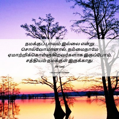 Picture 06 - 1 யோவான் 1:8 TAMIRV - நமக்குப் பாவம் - Bible Verse Picture