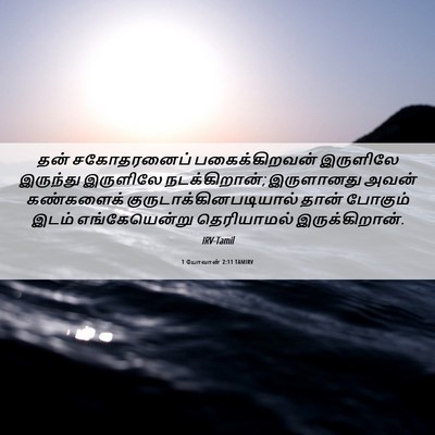 Picture 06 - 1 யோவான் 2:11 TAMIRV - தன் சகோதரனைப் - Bible Verse Picture