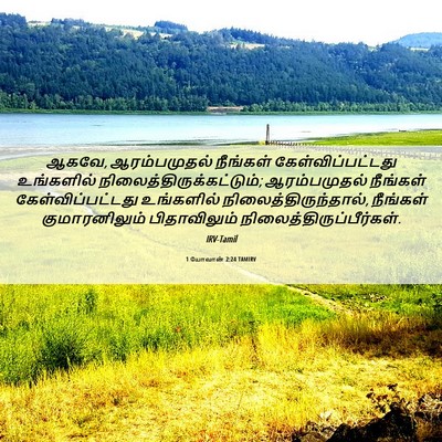 Picture 06 - 1 யோவான் 2:24 TAMIRV - ஆகவே, ஆரம்பமுதல் - Bible Verse Picture