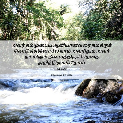 Picture 06 - 1 யோவான் 4:13 TAMIRV - அவர் தம்முடைய - Bible Verse Picture