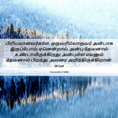 Picture 06 - 1 யோவான் 4:7 TAMIRV - பிரியமானவர்களே, - Bible Verse Picture