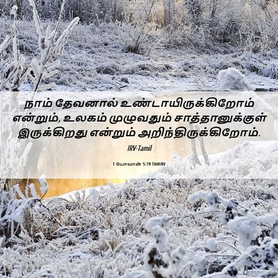 Picture 06 - 1 யோவான் 5:19 TAMIRV - நாம் தேவனால் - Bible Verse Picture