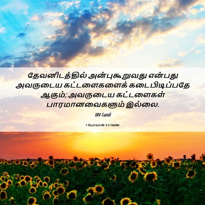 Picture 06 - 1 யோவான் 5:3 TAMIRV - தேவனிடத்தில் - Bible Verse Picture