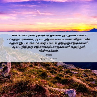 Picture 06 - 2 இராஜாக்கள் 11:11 TAMIRV - காவலாளர்கள் - Bible Verse Picture