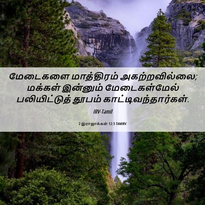 Picture 06 - 2 இராஜாக்கள் 12:3 TAMIRV - மேடைகளை மாத்திரம் - Bible Verse Picture