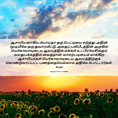 Picture 06 - 2 இராஜாக்கள் 12:9 TAMIRV - ஆசாரியனாகிய - Bible Verse Picture
