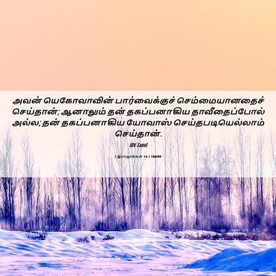 Picture 06 - 2 இராஜாக்கள் 14:3 TAMIRV - அவன் யெகோவாவின் - Bible Verse Picture