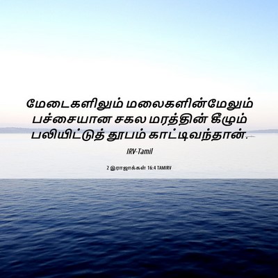 Picture 06 - 2 இராஜாக்கள் 16:4 TAMIRV - மேடைகளிலும் - Bible Verse Picture