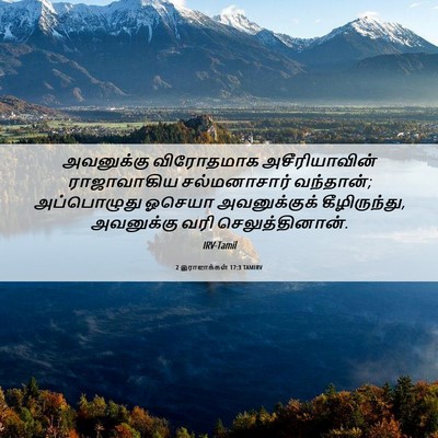 Picture 06 - 2 இராஜாக்கள் 17:3 TAMIRV - அவனுக்கு விரோதமாக - Bible Verse Picture