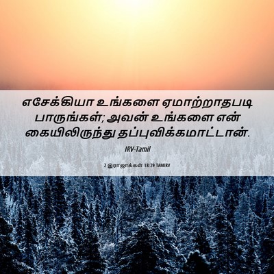 Picture 06 - 2 இராஜாக்கள் 18:29 TAMIRV - எசேக்கியா உங்களை - Bible Verse Picture