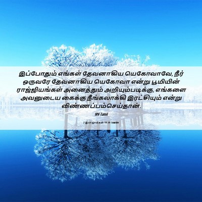 Picture 06 - 2 இராஜாக்கள் 19:19 TAMIRV - இப்போதும் எங்கள் - Bible Verse Picture