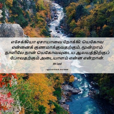 Picture 06 - 2 இராஜாக்கள் 20:8 TAMIRV - எசேக்கியா ஏசாயாவை - Bible Verse Picture