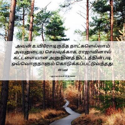 Picture 06 - 2 இராஜாக்கள் 25:30 TAMIRV - அவன் உயிரோடிருந்த - Bible Verse Picture