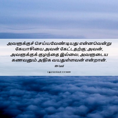 Picture 06 - 2 இராஜாக்கள் 4:14 TAMIRV - அவளுக்குச் - Bible Verse Picture