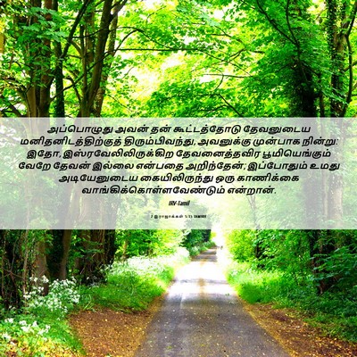 Picture 06 - 2 இராஜாக்கள் 5:15 TAMIRV - அப்பொழுது அவன் - Bible Verse Picture