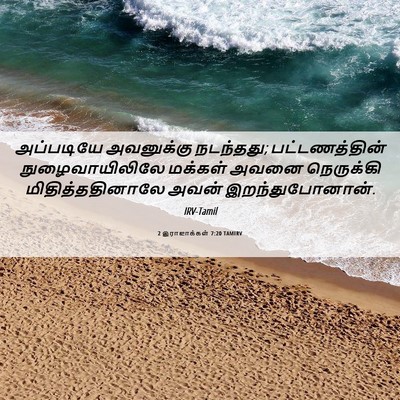 Picture 06 - 2 இராஜாக்கள் 7:20 TAMIRV - அப்படியே அவனுக்கு - Bible Verse Picture