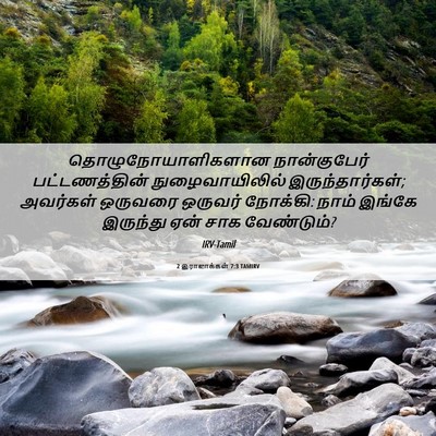 Picture 06 - 2 இராஜாக்கள் 7:3 TAMIRV - தொழுநோயாளிகளான - Bible Verse Picture
