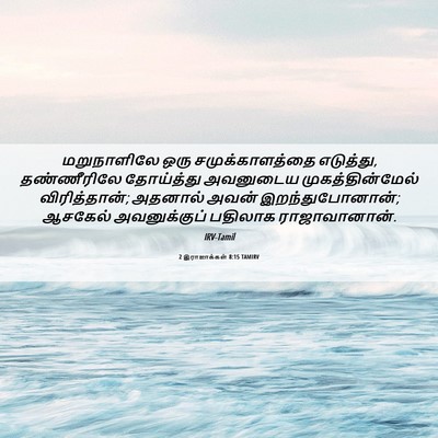 Picture 06 - 2 இராஜாக்கள் 8:15 TAMIRV - மறுநாளிலே ஒரு - Bible Verse Picture