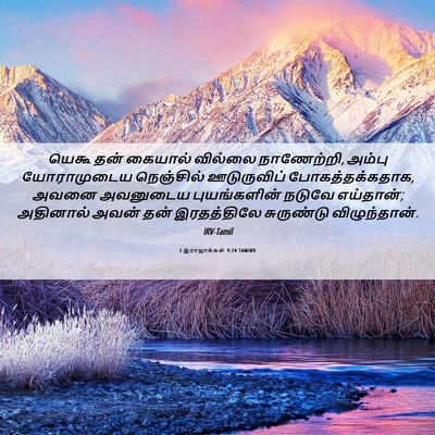 Picture 06 - 2 இராஜாக்கள் 9:24 TAMIRV - யெகூ தன் கையால் - Bible Verse Picture