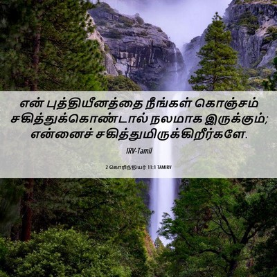 Picture 06 - 2 கொரிந்தியர் 11:1 TAMIRV - என் புத்தியீனத்தை - Bible Verse Picture