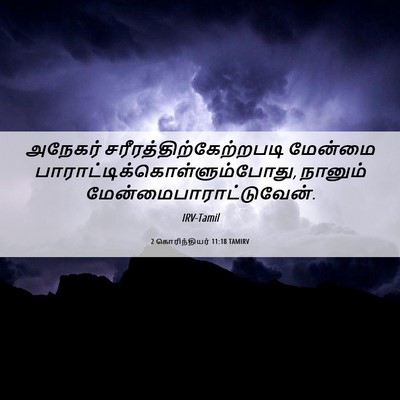 Picture 06 - 2 கொரிந்தியர் 11:18 TAMIRV - அநேகர் - Bible Verse Picture