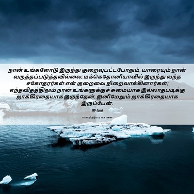 Picture 06 - 2 கொரிந்தியர் 11:9 TAMIRV - நான் உங்களோடு - Bible Verse Picture