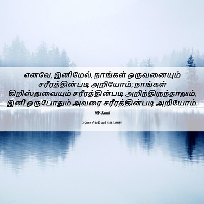 Picture 06 - 2 கொரிந்தியர் 5:16 TAMIRV - எனவே, இனிமேல், - Bible Verse Picture