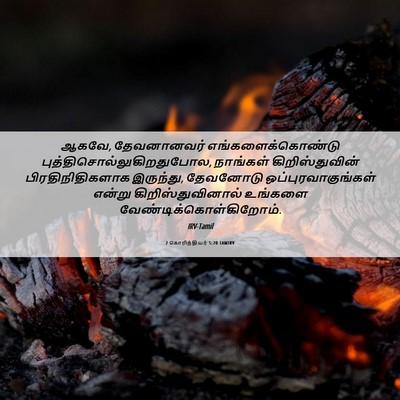 Picture 06 - 2 கொரிந்தியர் 5:20 TAMIRV - ஆகவே, தேவனானவர் - Bible Verse Picture