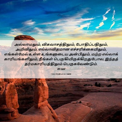 Picture 06 - 2 கொரிந்தியர் 8:7 TAMIRV - அல்லாமலும், - Bible Verse Picture