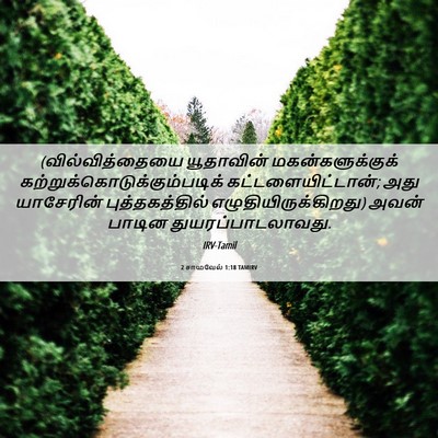 Picture 06 - 2 சாமுவேல் 1:18 TAMIRV - (வில்வித்தையை - Bible Verse Picture