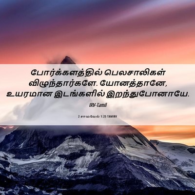 Picture 06 - 2 சாமுவேல் 1:25 TAMIRV - போர்க்களத்தில் - Bible Verse Picture