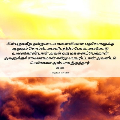Picture 06 - 2 சாமுவேல் 12:24 TAMIRV - பின்பு தாவீது - Bible Verse Picture