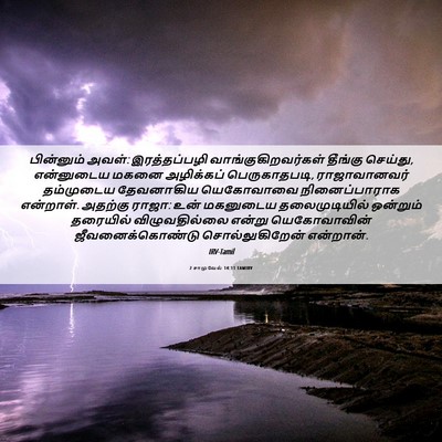 Picture 06 - 2 சாமுவேல் 14:11 TAMIRV - பின்னும் அவள்: - Bible Verse Picture