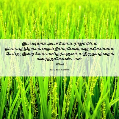 Picture 06 - 2 சாமுவேல் 15:6 TAMIRV - இப்படியாக - Bible Verse Picture