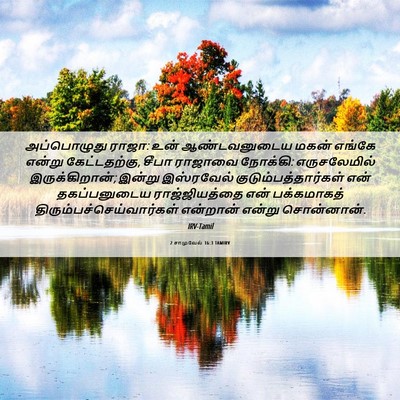 Picture 06 - 2 சாமுவேல் 16:3 TAMIRV - அப்பொழுது ராஜா: - Bible Verse Picture