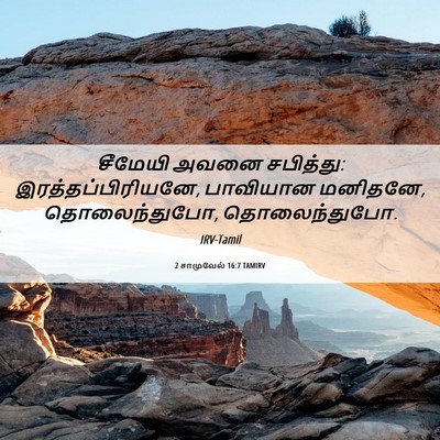 Picture 06 - 2 சாமுவேல் 16:7 TAMIRV - சீமேயி அவனை - Bible Verse Picture