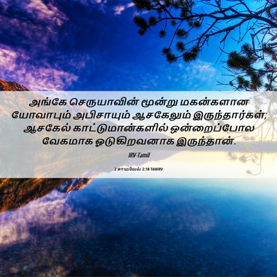 Picture 06 - 2 சாமுவேல் 2:18 TAMIRV - அங்கே செருயாவின் - Bible Verse Picture