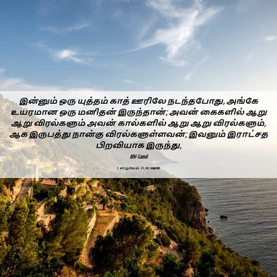 Picture 06 - 2 சாமுவேல் 21:20 TAMIRV - இன்னும் ஒரு - Bible Verse Picture