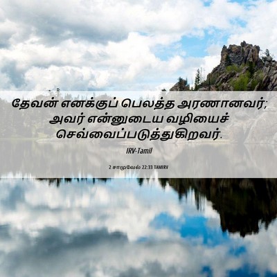 Picture 06 - 2 சாமுவேல் 22:33 TAMIRV - தேவன் எனக்குப் - Bible Verse Picture