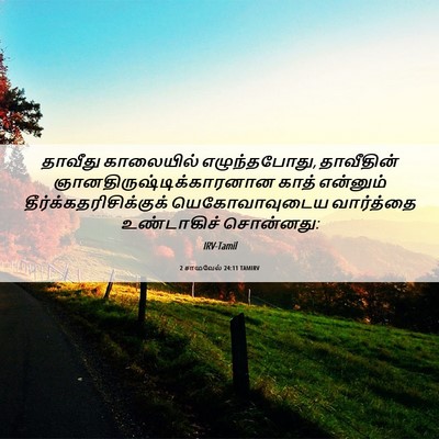 Picture 06 - 2 சாமுவேல் 24:11 TAMIRV - தாவீது காலையில் - Bible Verse Picture